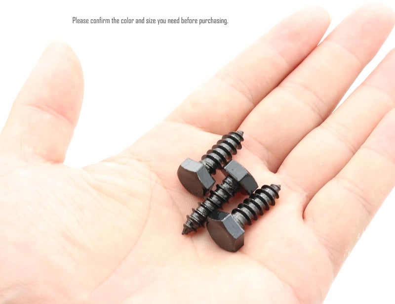 LBY 22pcs Lag Screws, 5/16" x 1" Hex Head Lag Screws Bolts (with Washers), Heavy-Duty Wood Screws for Decking & Structural Fastening, 304 Stainless Steel, (Black) - Image 2